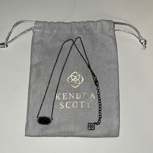 kendra scott all black sparkle gem necklace